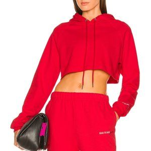 Adam Selman Sport Cropped Hoodie size Medium in Red